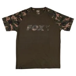 Fox Carp Men's Chest Print T-Shirt (black/camo)
