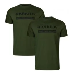 Härkila Men's Set Of 2 Logo T-Shirt (green/grey)