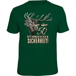 Rahmenlos Men's T-Shirt "Hunter Over 50..." (German Version Only)