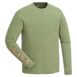 Pinewood Men's T-Shirt Longsleeve Bolmen (green Mottled)