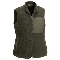 Pinewood Women's Fibre Fur Vest (dark Green)
