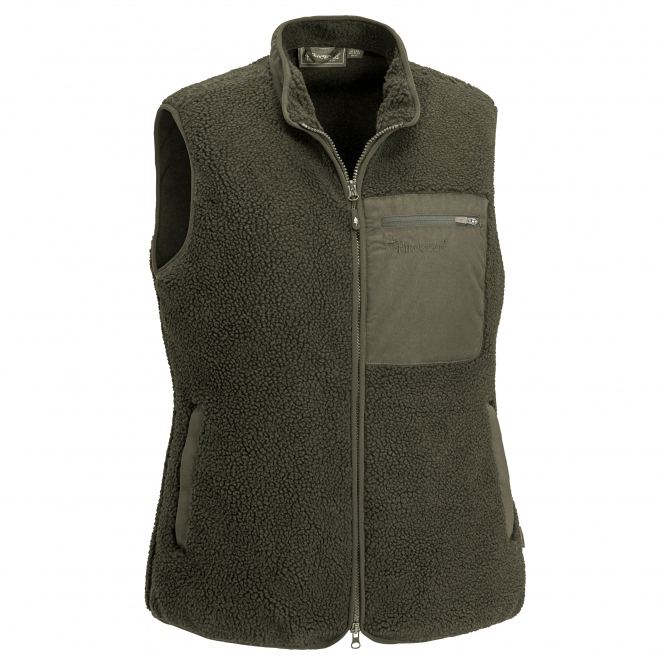 Pinewood Women's Fibre Fur Vest (dark Green)