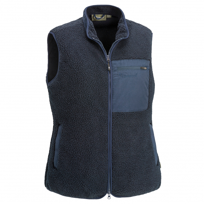 Pinewood Women's Fibre Fur Vest (dark Navy)
