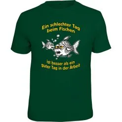 Rahmenlos Men's T-Shirt "A Bad Fishing-day..." (German Version Only)