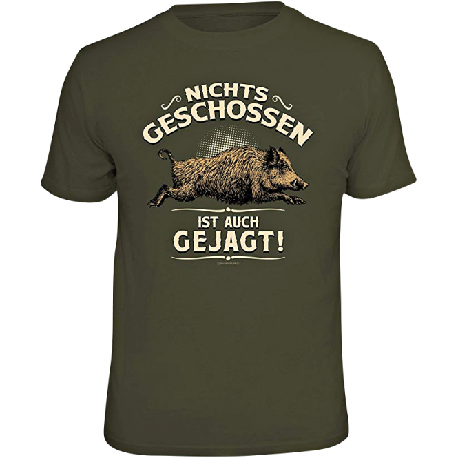 Rahmenlos Men's T-Shirt "Unfired Is Also Hunted!" (German Version Only)