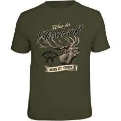 Rahmenlos Men's T-Shirt "Wenn Der Hirsch Ruft" (German Version Only)